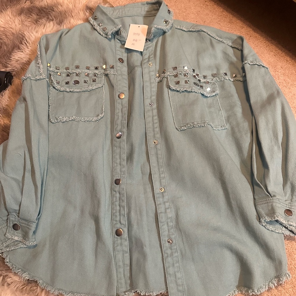 Mint green jacket size Medium